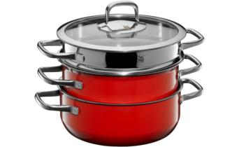 WMF Fusiontec Compact Cookware Set 3pcs Red