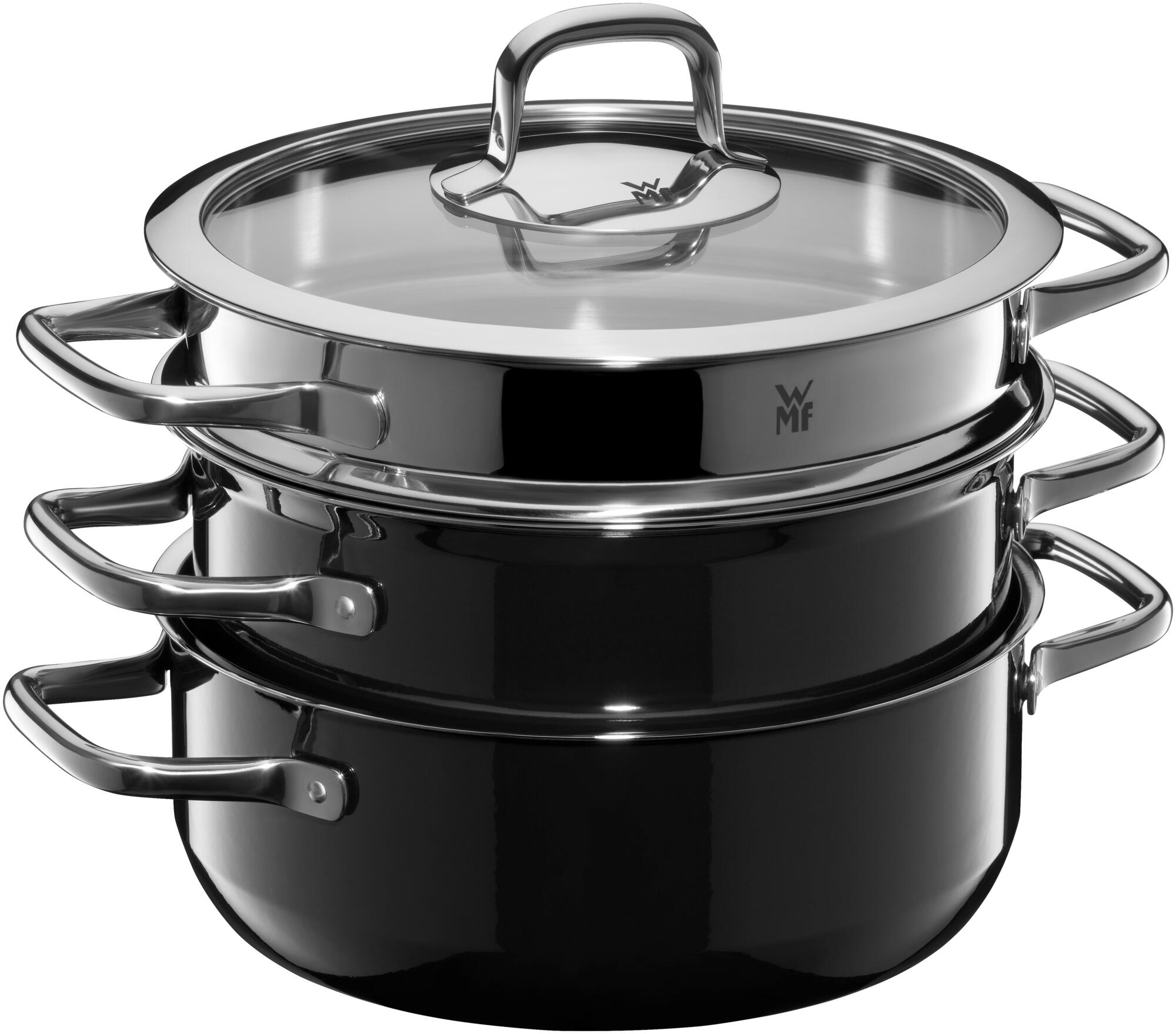 WMF Fusiontec Compact Cookware Set 3pcs. Black