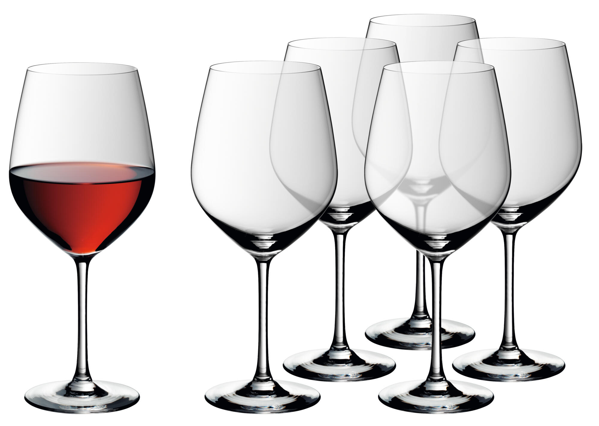 EasyPlus Burgundy glasses 6pcs.