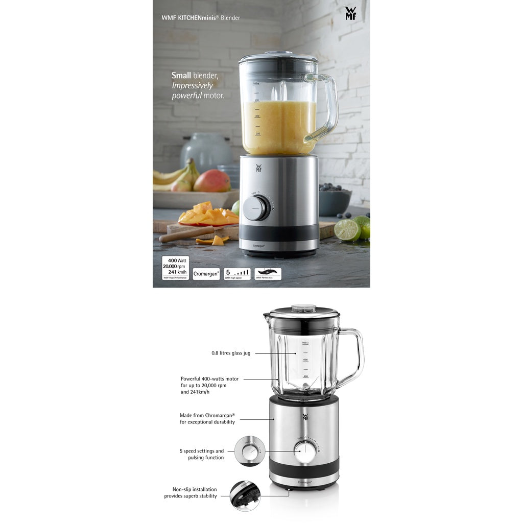 WMF KITCHENminis Blender Black 400W 0.8Liters 3KG Cromargan