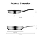 WMF Frying Pan Set 2pcs 20+28cm, Non-Stick Coating, TransTherm® Universal Base & Cromargan® Stainless Steel 0733726299