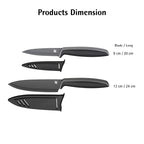 WMF Touch Kitchen Knife Set 2pieces - Black, Lasting & Special Blade Steel , 1879086100