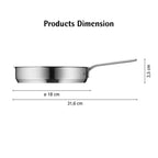 WMF Mini Frying Pan 18c Stainless Steel 18/10 0.9 Liters 0.64KG