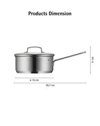 WMF Mini Saucepan With Lid 16cm Stainless Steel 18/10 1.2L