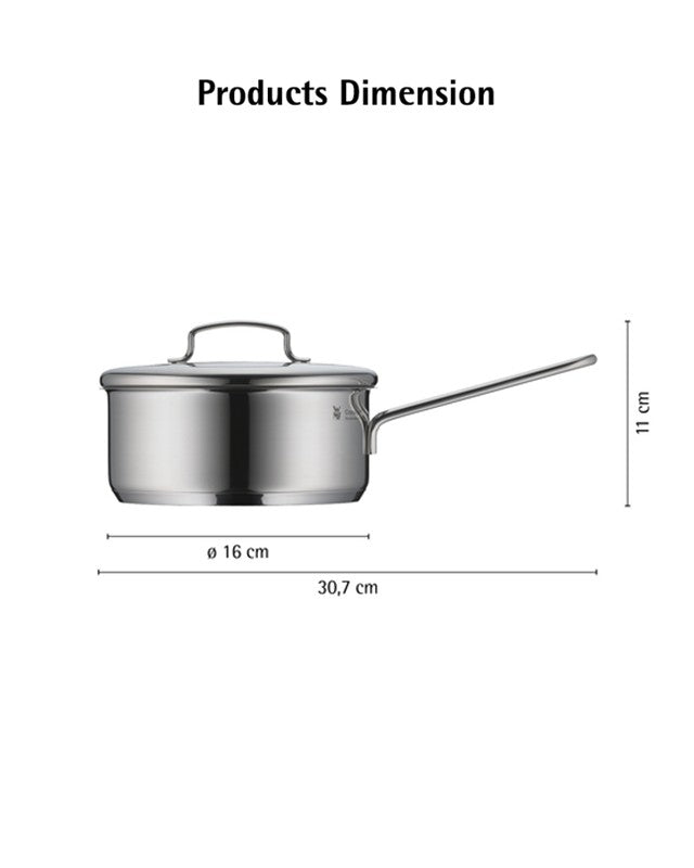 WMF Mini Saucepan With Lid 16cm Stainless Steel 18/10 1.2L
