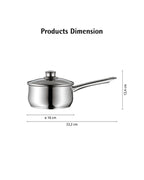WMF Diadem Plus Saucepan With Lid 16cm 1.5L 1.02KG Cromargan 18/10