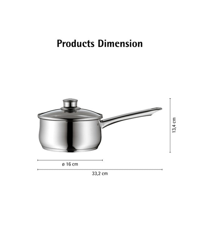WMF Diadem Plus Saucepan With Lid 16cm 1.5L 1.02KG Cromargan 18/10