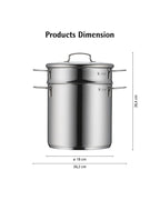 WMF Mini Pasta Pot With Lid And Insert 18cm 3L Stainless Steel