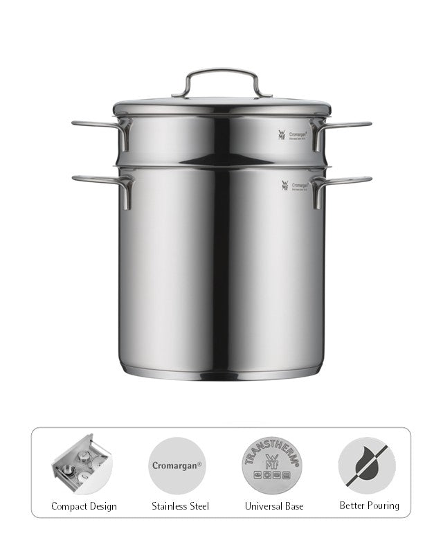 WMF Mini Pasta Pot With Lid And Insert 18cm 3L Stainless Steel