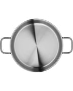 WMF Diadem Plus Low Casserole With Lid 24cm 4.5L 2.04KG,TransTherm® Universal Base,Cromargan® Stainless Steel 0730256040