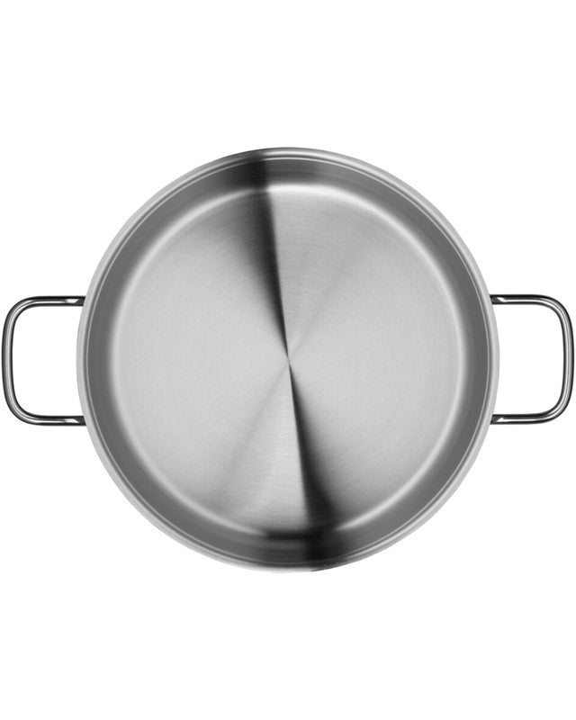 WMF Diadem Plus Low Casserole With Lid 24cm 4.5L 2.04KG,TransTherm® Universal Base,Cromargan® Stainless Steel 0730256040