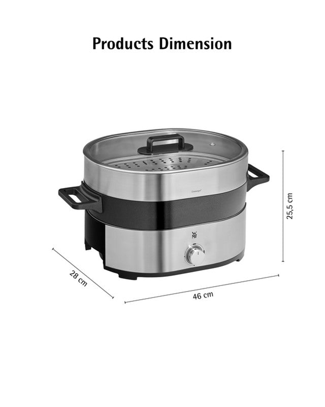 WMF Lono Hot Pot & Steam Silver 1750W 3.6L 8.02KG