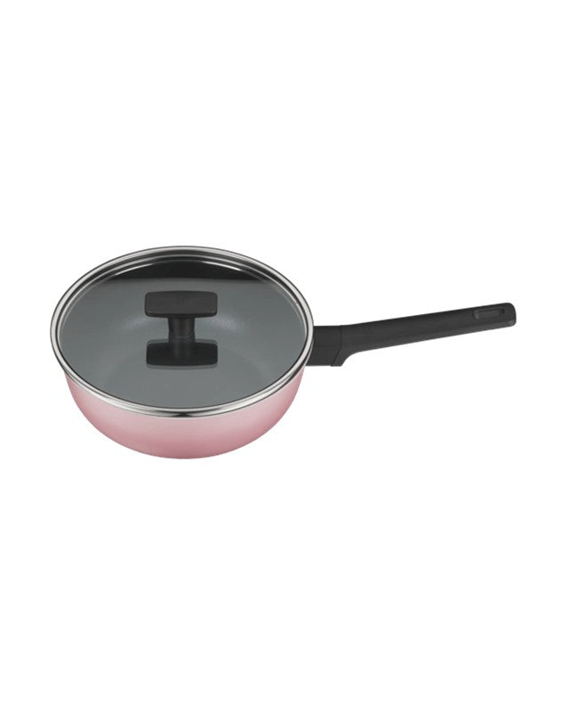 WMF Colorido Rose Pink Frying Pan 26cm / Wokpan 24cm / 30cm with Glass Lid