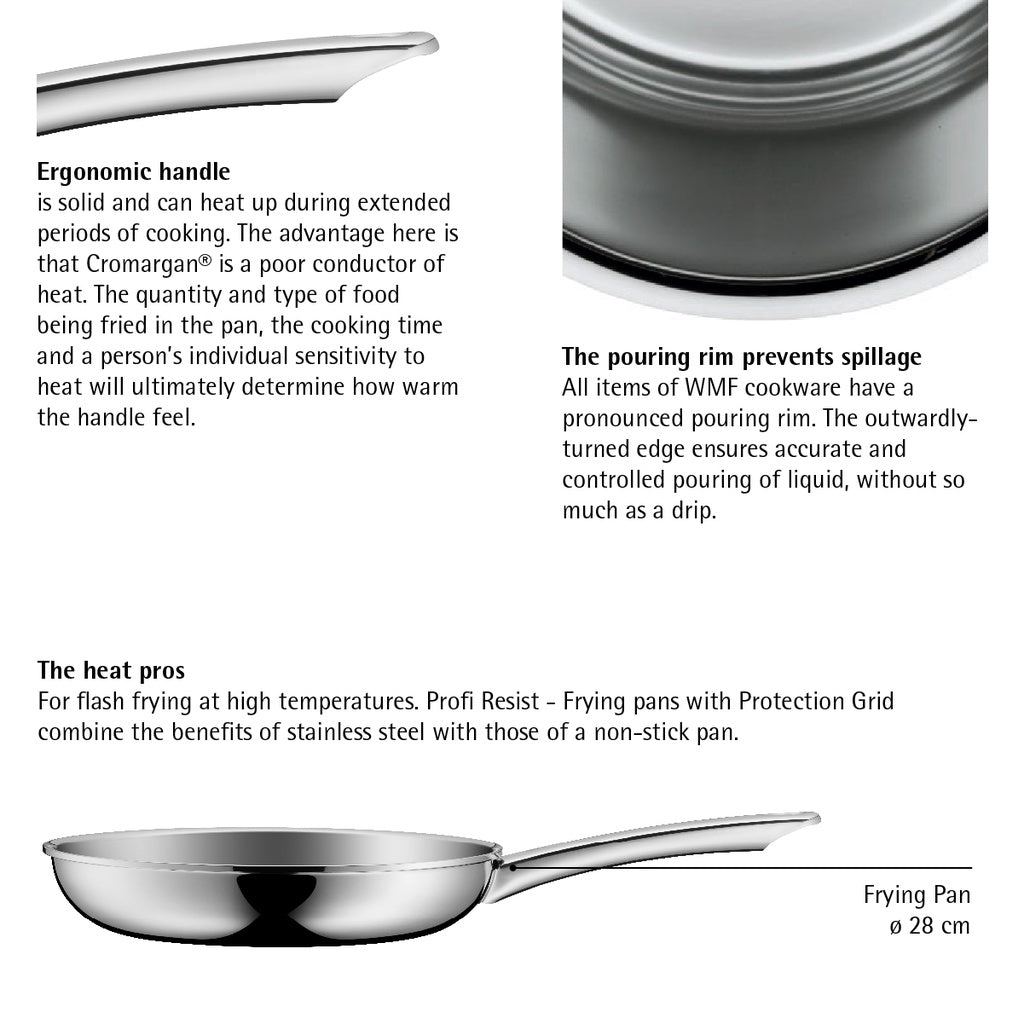 WMF Profi Resist Frying Pan 28cm Silver Stainless Steel