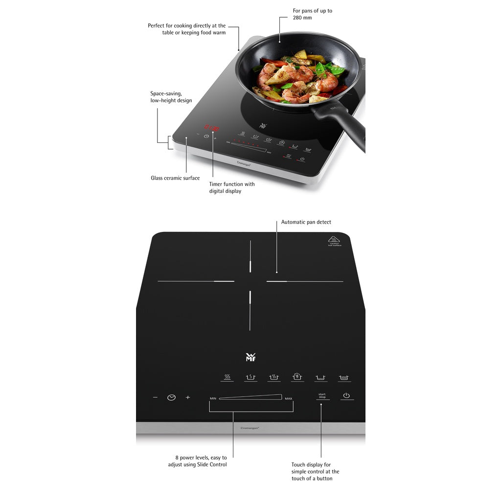 WMF KULT X Mono Induction Hob Black 2100W 1.05KG