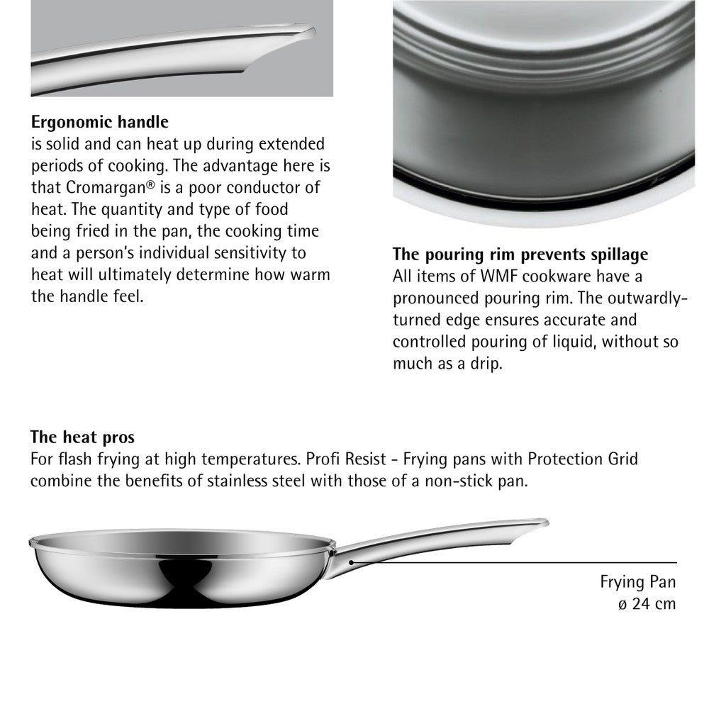 WMF Profi Resist Frying Pan 24cm Silver Stainless Steel