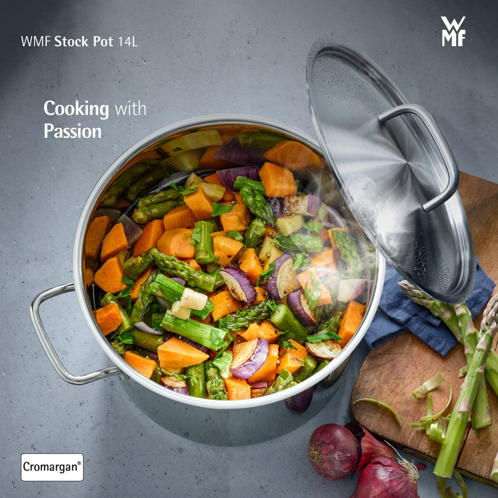 WMF Stockpot with Stainless Steel lid 28cm 14L 3.05KG Silver