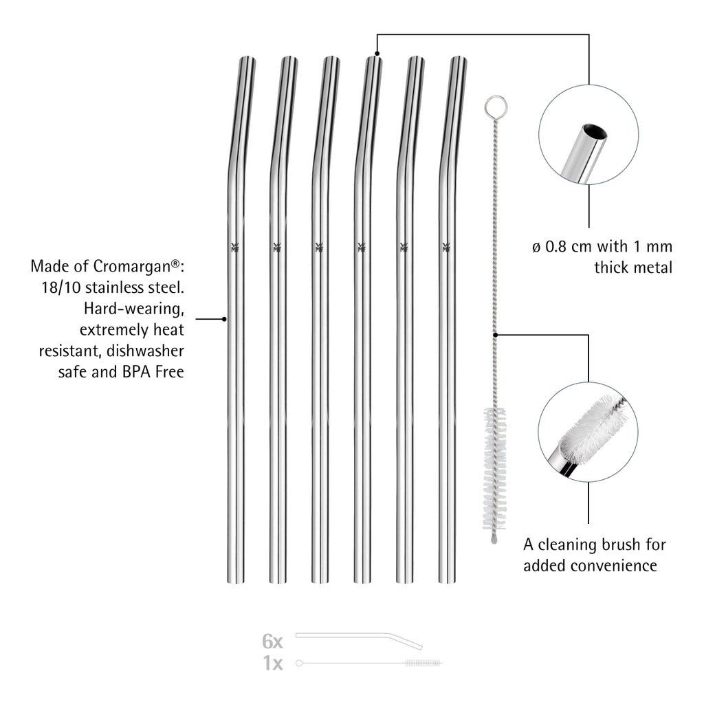WMF Baric curved straw 6 pieces