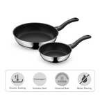 WMF Frying Pan Set 2pcs 20+28cm, Non-Stick Coating, TransTherm® Universal Base & Cromargan® Stainless Steel 0733726299