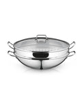 WMF Macao Wok Set 4-pieces with lid Silver 36cm 6.3L
