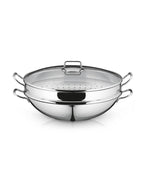 WMF Macao Wok Set 4-pieces with lid Silver 36cm 6.3L