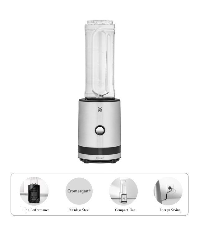 WMF KITCHENminis Smoothie-To-Go Silver 300W 0.6Liters Tritan