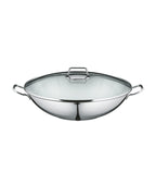 WMF Macao Wok Set 4-pieces with lid Silver 36cm 6.3L