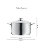 WMF Diadem Plus High Casserole With Lid 16cm 2.47KG