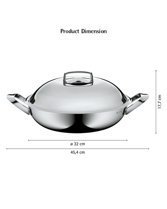 WMF Multiply Wok Set 32cm Stainless Steel 0.35KG