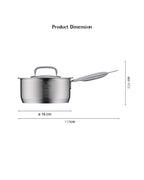 WMF Gourmet Plus Saucepan With Lid Stainless Steel 16cm