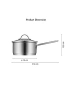 WMF Provence Saucepan With Cover 16cm 1.4L 1.1KG Cromargan®