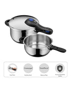 WMF Perfect Plus Pressure Cooker Set, 2-piece, 6.5L & 3.0L