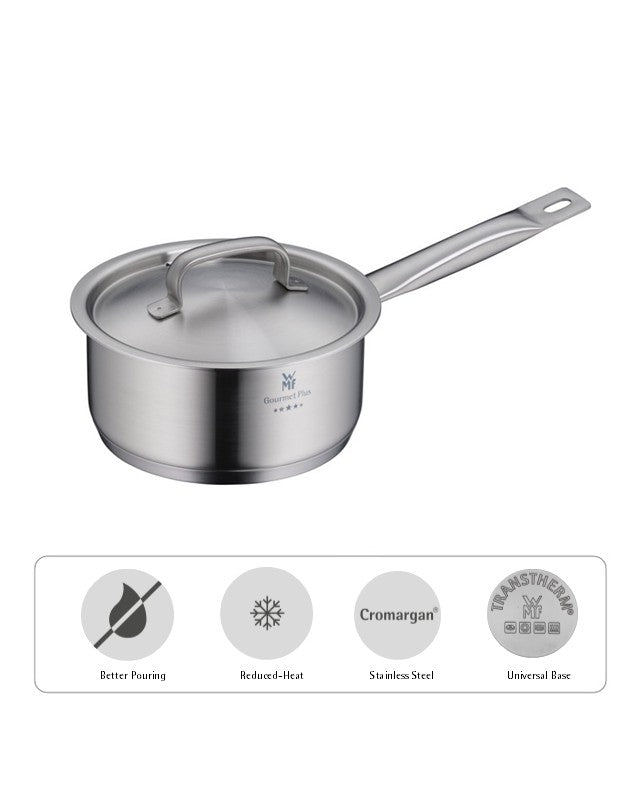 WMF Gourmet Plus Saucepan With Lid 20cm Stainless Steel 18/10