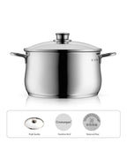 WMF Diadem Plus High casserole with lid 20cm 3.3L Stainless Steel