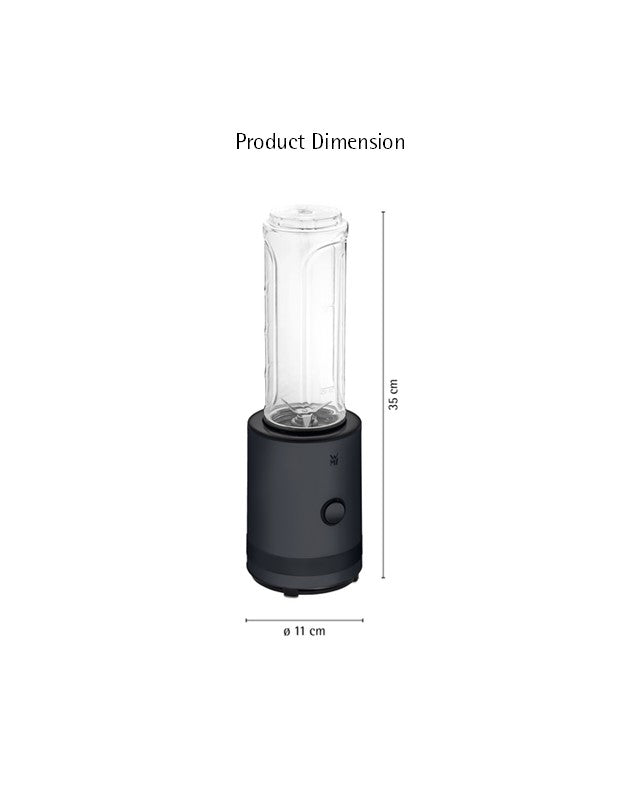WMF KITCHENminis Smoothie-To-Go Silver 300W 0.6Liters Tritan