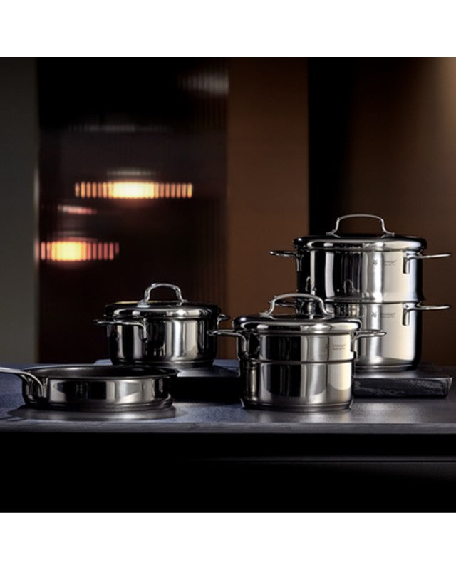 WMF Mini High Casserole With Lid 14cm 1.3 Liters 0.6KG Cromargan