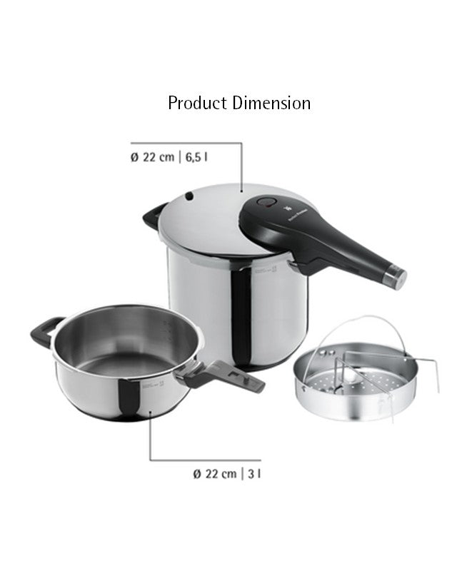 WMF Perfect Premium Pressure cooker set 2-pieces (6.5I + 3.0I)