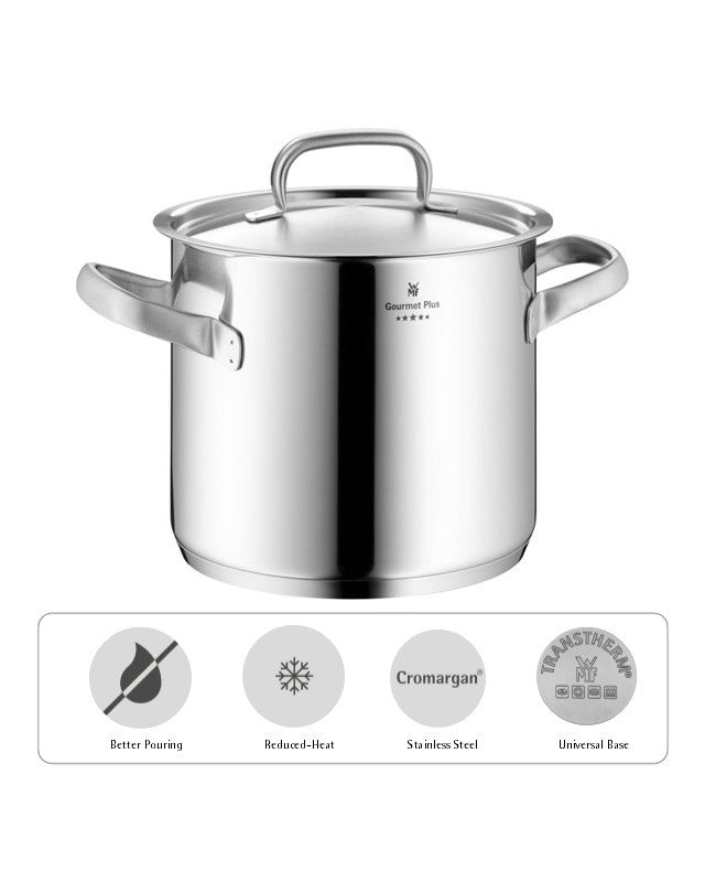 WMF Gourmet Plus Stock Pot With Lid 24cm 8.8L 2.75KG