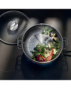 WMF Macao Wok Set 4-pieces with lid Silver 36cm 6.3L