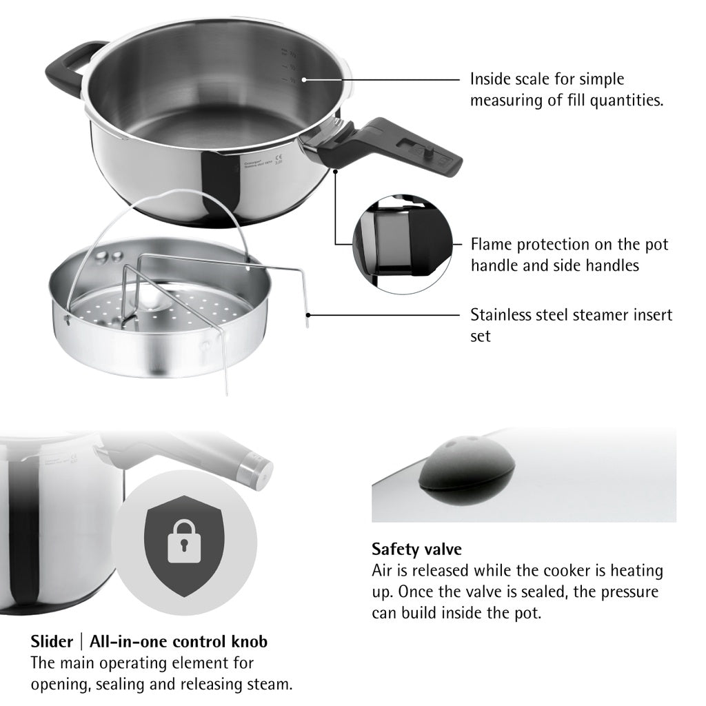 WMF Perfect Premium Pressure cooker set 2-pieces (6.5I + 3.0I)
