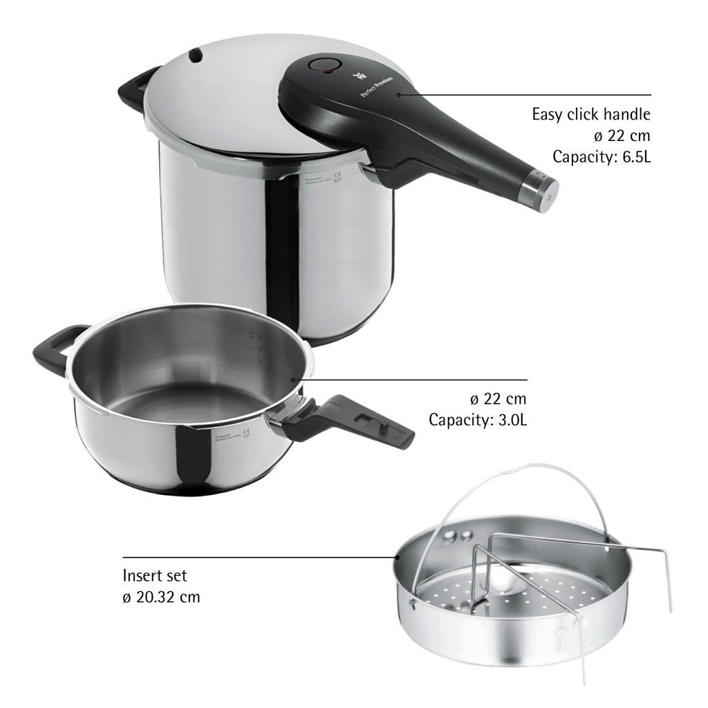 WMF Perfect Premium Pressure cooker set 2-pieces (6.5I + 3.0I)