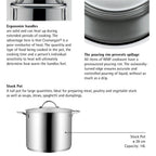 WMF Stockpot with Stainless Steel lid 28cm 14L 3.05KG Silver