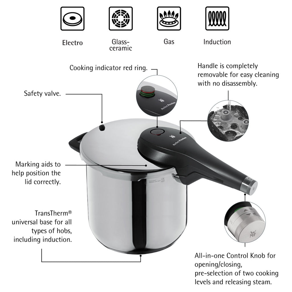 WMF Perfect Premium Pressure cooker set 2-pieces (6.5I + 3.0I)