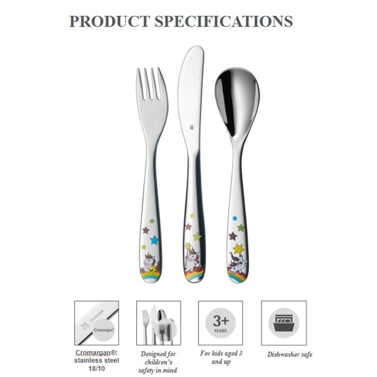 WMF Einhorn Kids Cutlery Set, 3-piece