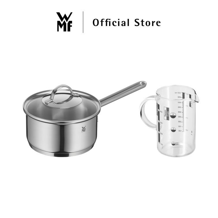 WMF Provence Plus Saucepan With Glass Lid & Measuring Jug Bundle