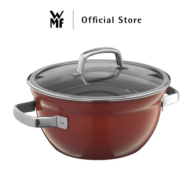 WMF Fusiontec Cooking Bowl Red with lid 24cm 4L