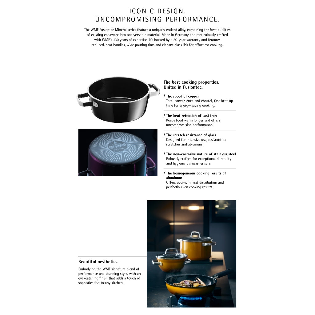 WMF Fusiontec Saucepan With Lid Yellow 16cm 1.3L