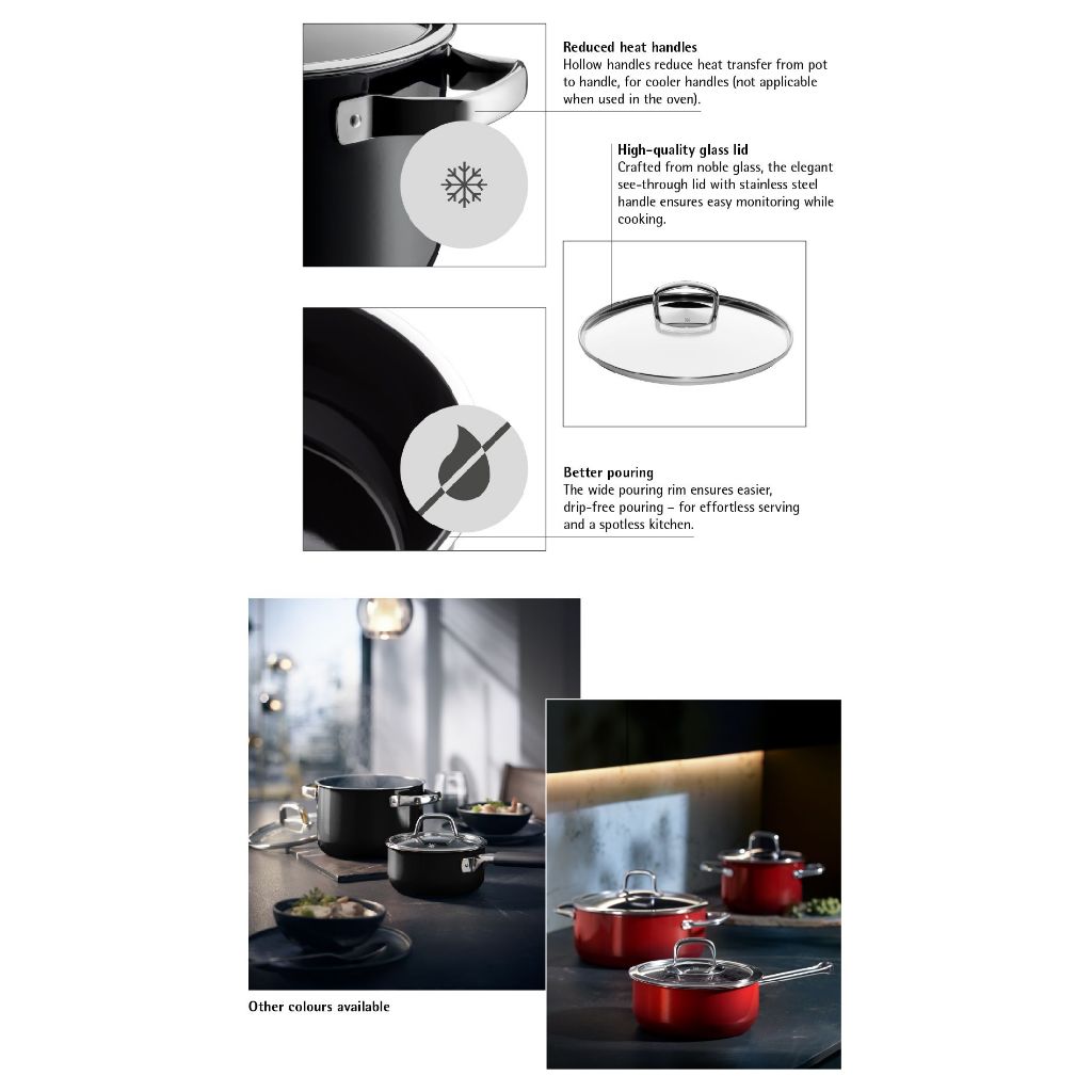 WMF Fusiontec Saucepan With Lid Yellow 16cm 1.3L