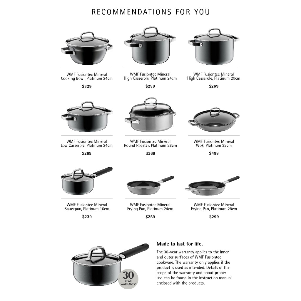 WMF Fusiontec Saucepan Platinum 16cm with lid Black 1.3 Liters