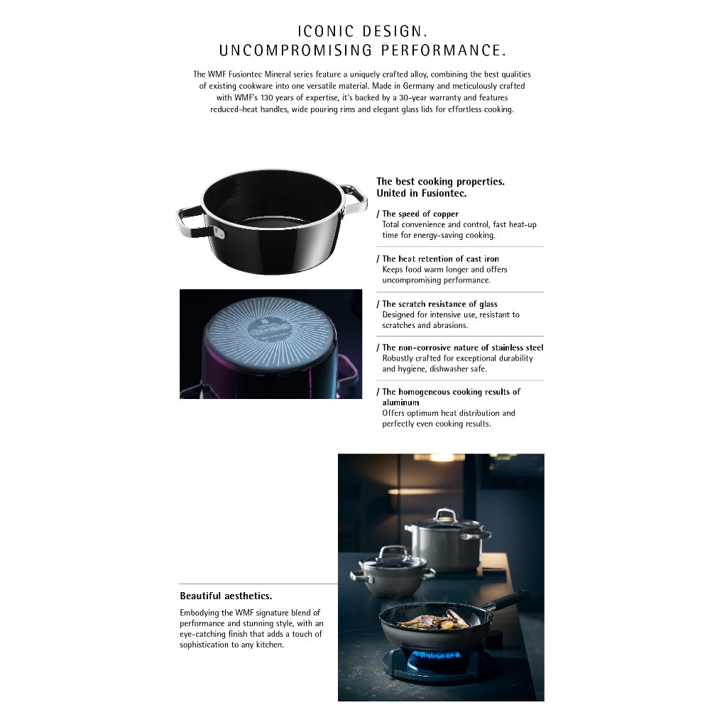 WMF Fusiontec High Casserole Platinum 24cm